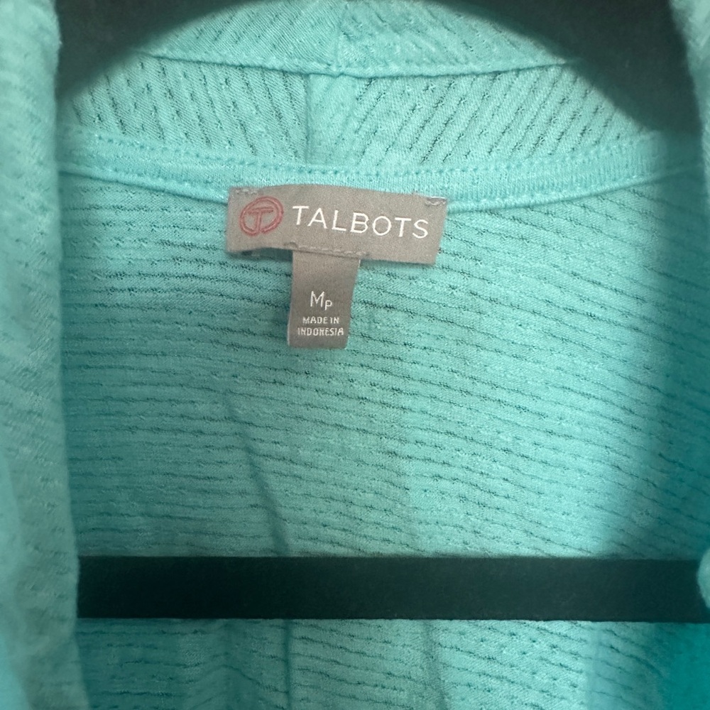 Talbots Blue Cardigan with Drawstring - Picture 5 of 7